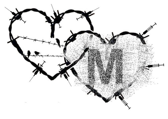 Stacheldraht-Herz-Mentlvilla